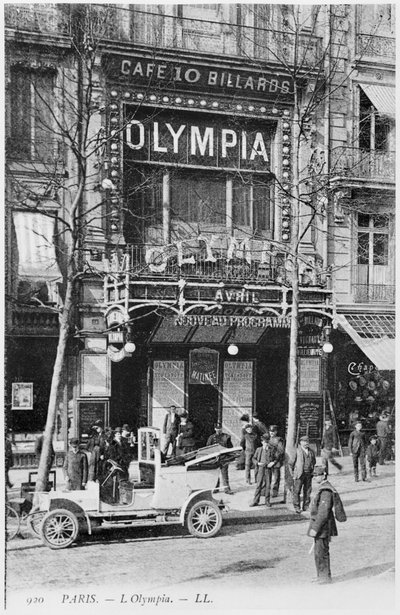 Postcard depicting the music hall Olympia, 28 Boulevard des Capucines, Paris, early 20th century by French Photographer
